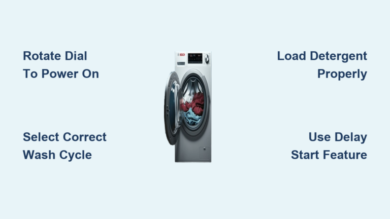 Bosch Washing Machine Use Guide
