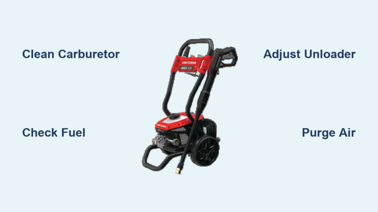 How to Fix Craftsman Pressure Washer Issues