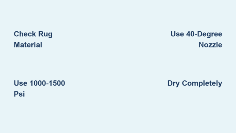 How to Clean a Rug With a Pressure Washer